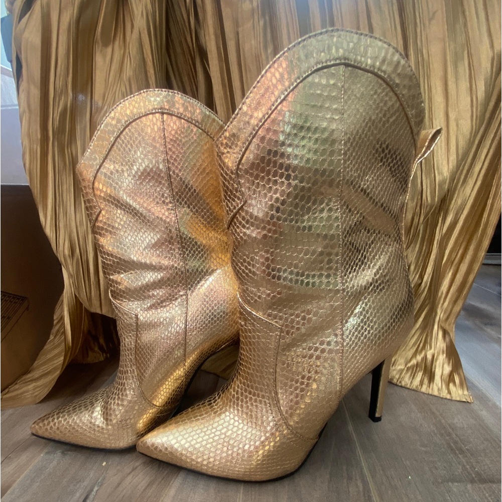 Gold Cowgirl Boots